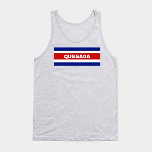 Quesada City in Costa Rican Flag Colors Tank Top